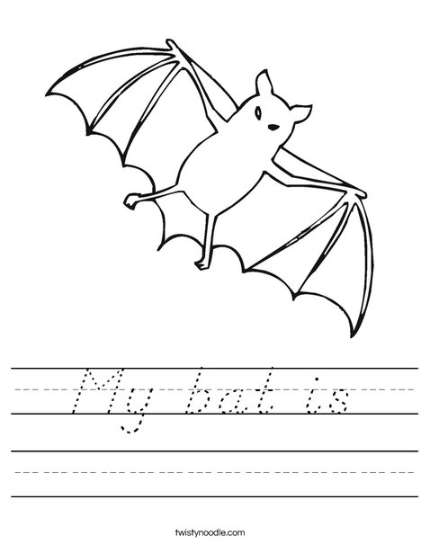 Flying Bat Worksheet