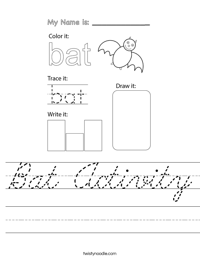 Bat Activity Worksheet