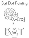 Bat Dot Painting Coloring Page
