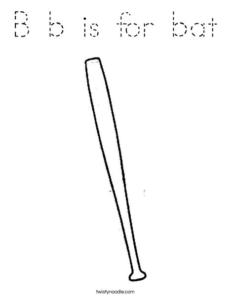 Baseball Bat Coloring Page