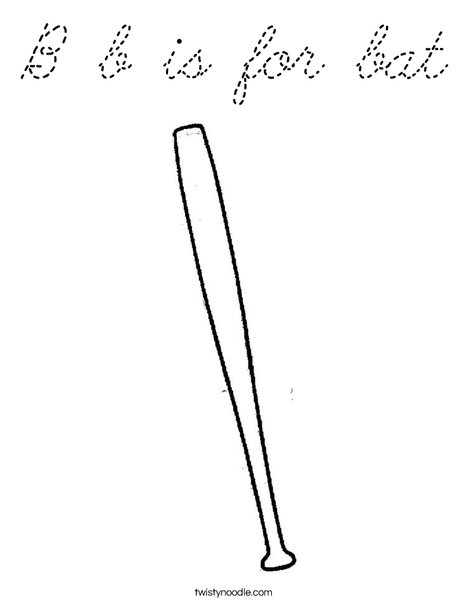 Baseball Bat Coloring Page