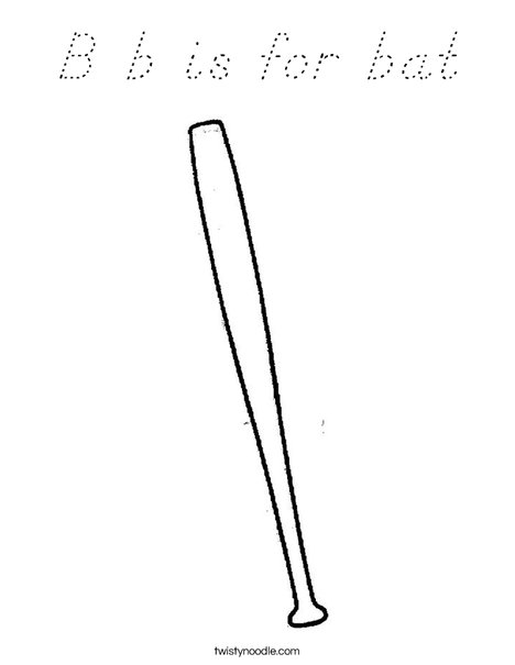 Baseball Bat Coloring Page