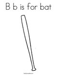 B b is for bat Coloring Page