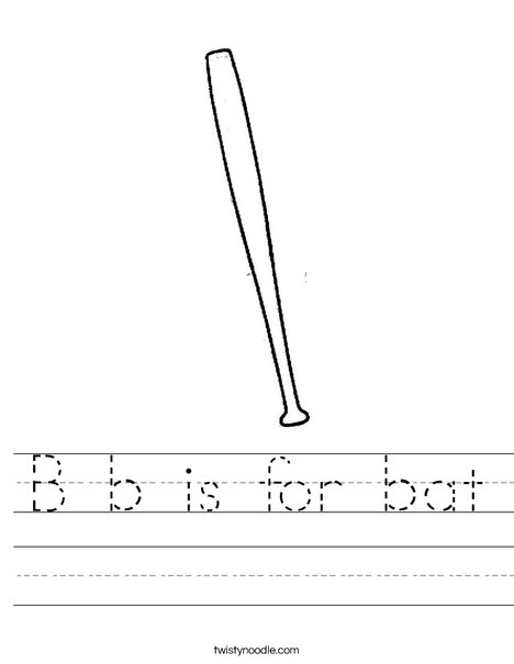 Baseball Bat Worksheet