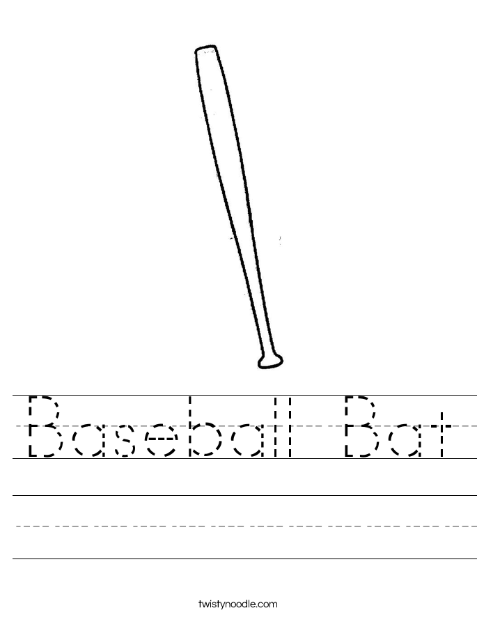 Baseball Bat Worksheet