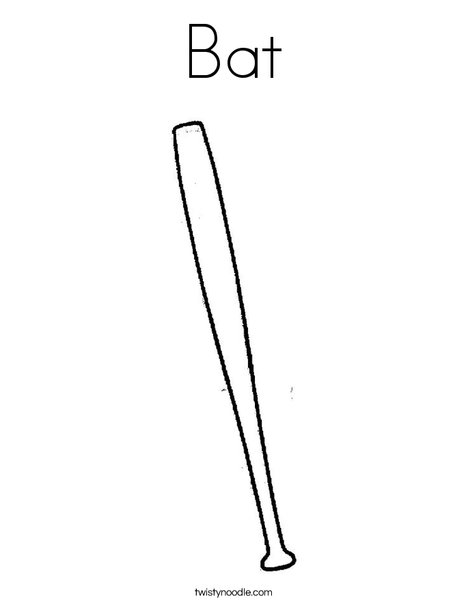 Baseball Bat Coloring Page