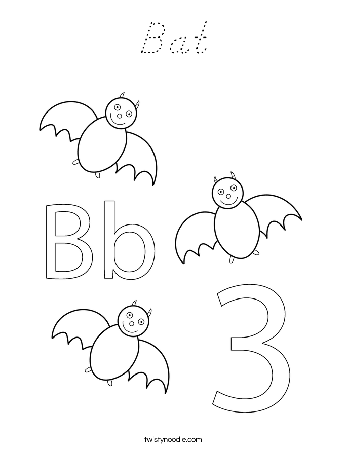 Bat Coloring Page