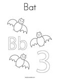 Bat Coloring Page