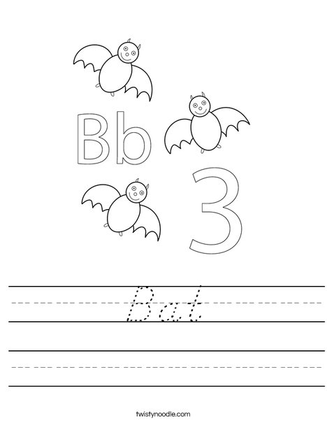 Three Bats Worksheet