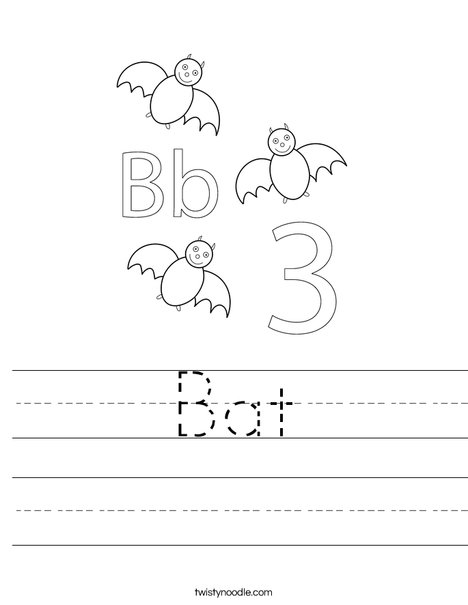 Three Bats Worksheet