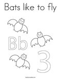 Bats like to fly Coloring Page