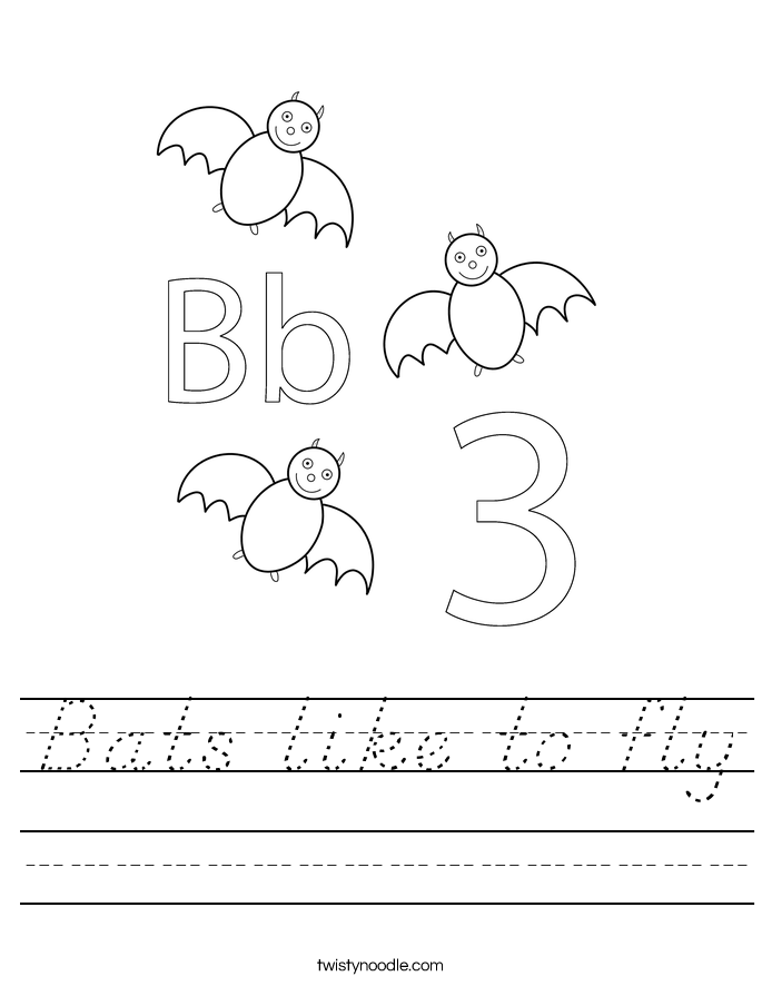 Bats like to fly Worksheet