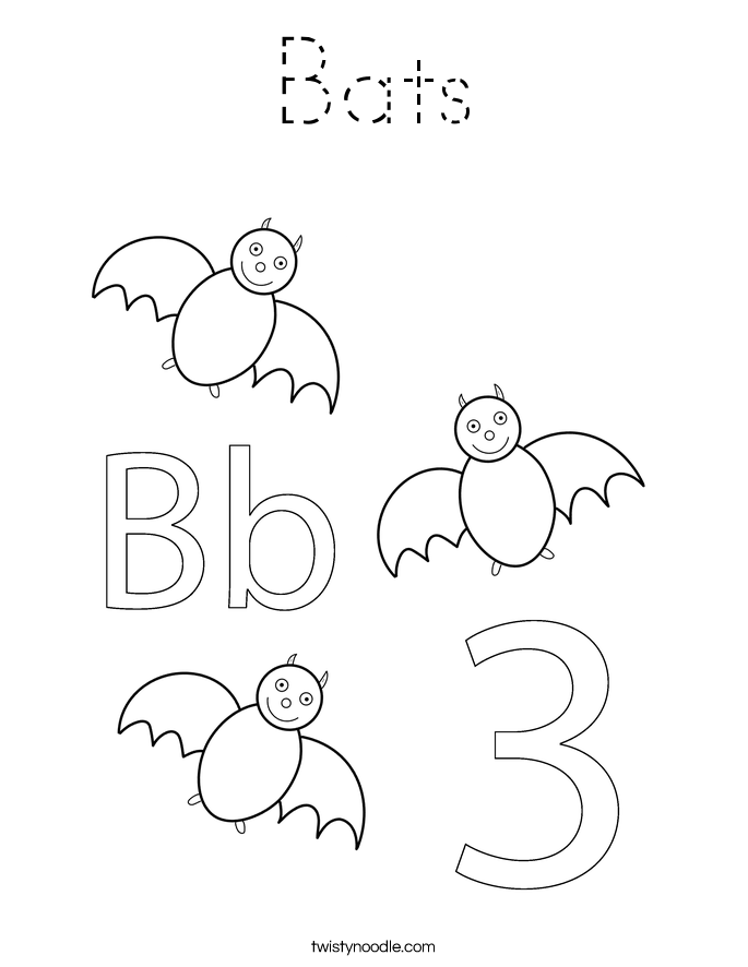 Bats Coloring Page