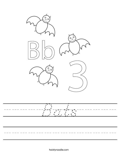 Three Bats Worksheet