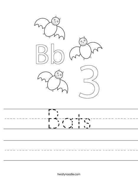Three Bats Worksheet