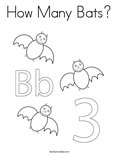 How Many Bats? Coloring Page