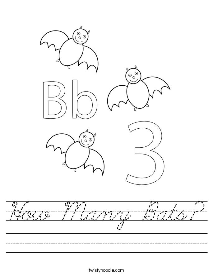 How Many Bats? Worksheet