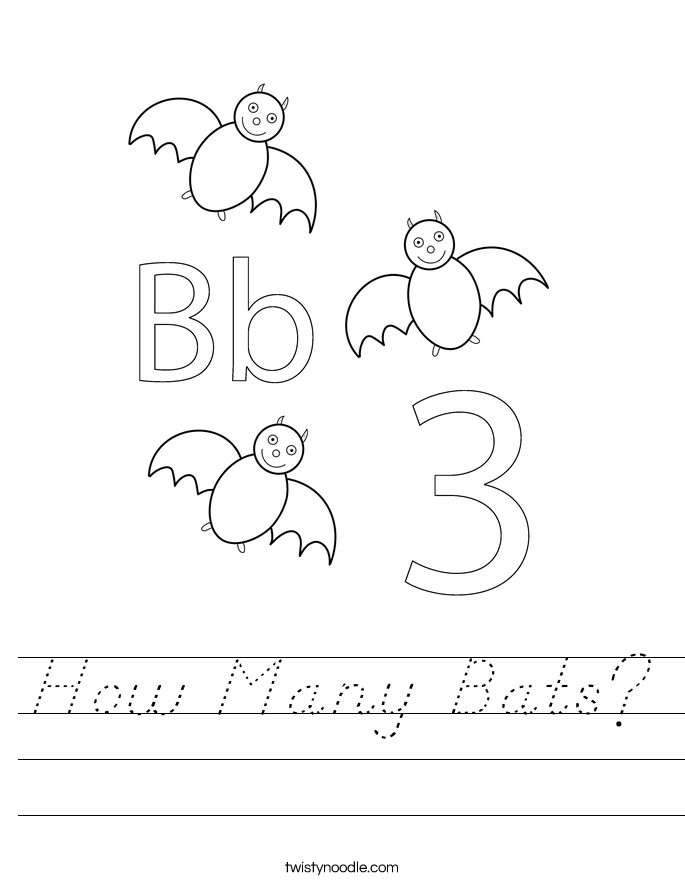 How Many Bats? Worksheet