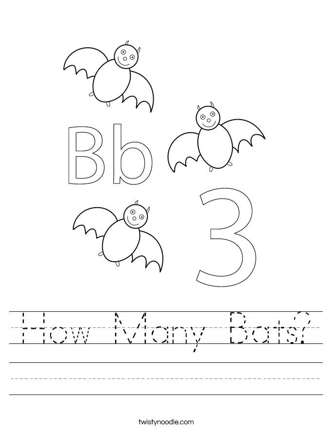 How Many Bats? Worksheet