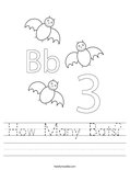 How Many Bats? Worksheet