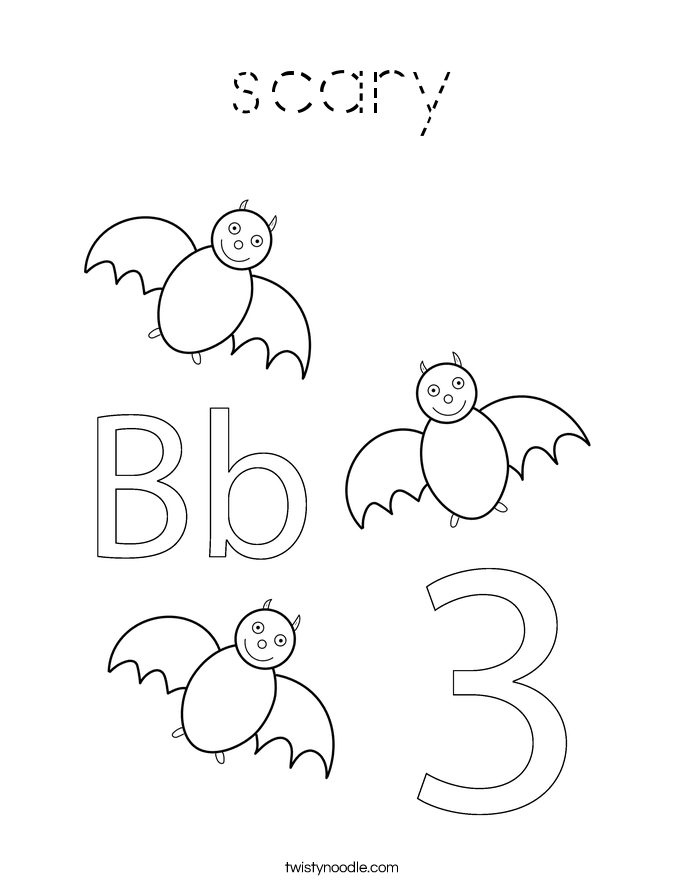 scary Coloring Page