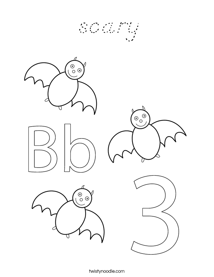 scary Coloring Page