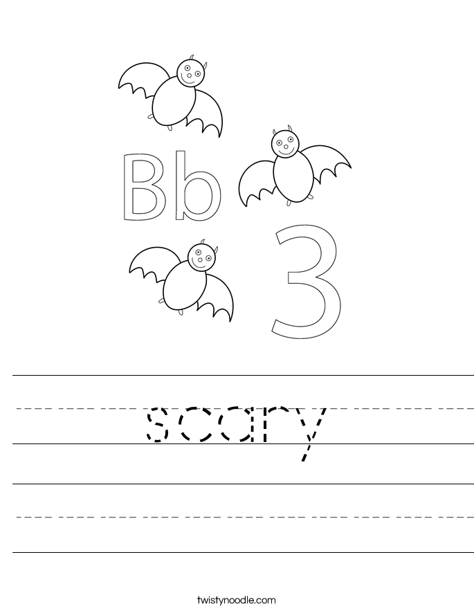 scary Worksheet