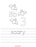 scary Worksheet