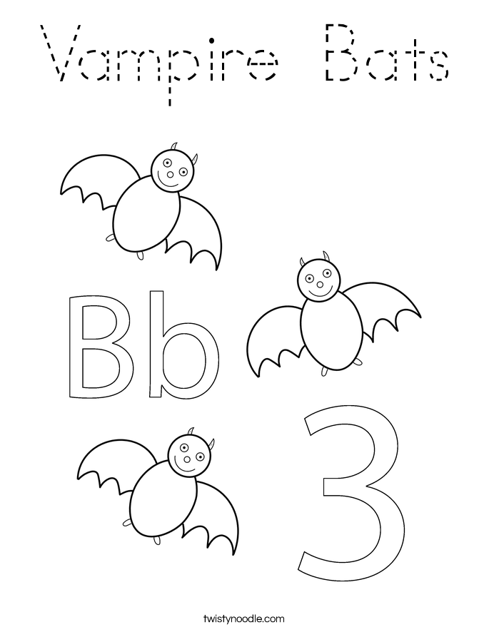 Vampire Bats Coloring Page