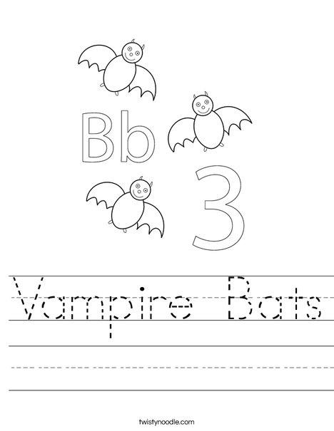 Three Bats Worksheet