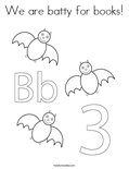 We are batty for books!Coloring Page