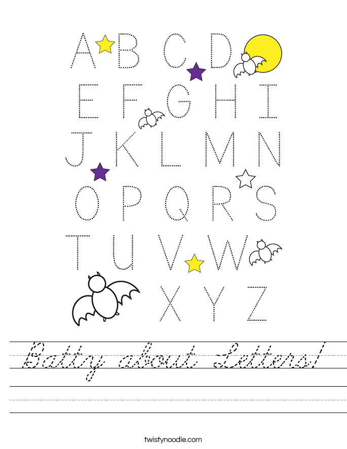 Batty about Letters! Worksheet