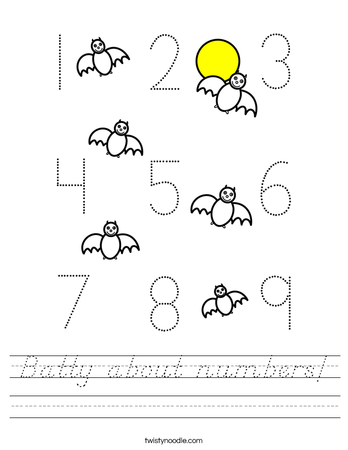 Batty about numbers! Worksheet