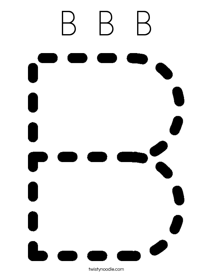 B  B  B Coloring Page