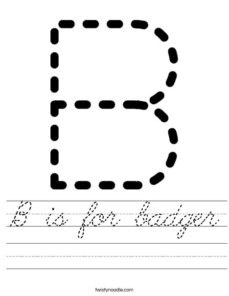 Tracing Letter B Worksheet