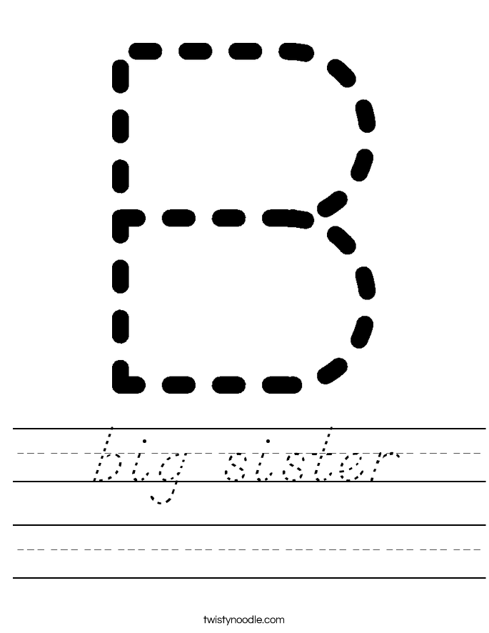 big sister Worksheet