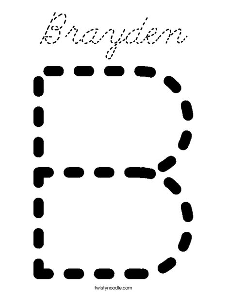 Tracing Letter B Coloring Page