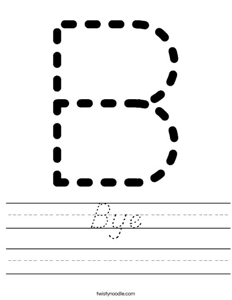 Tracing Letter B Worksheet