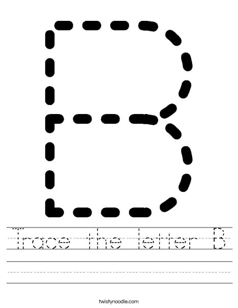 Tracing Letter B Worksheet