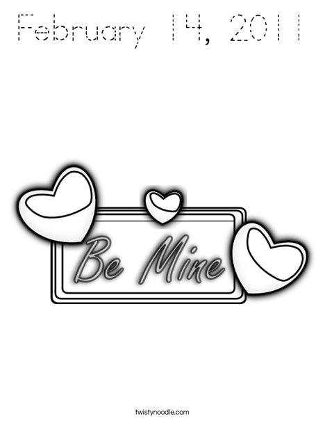 Be Mine Coloring Page