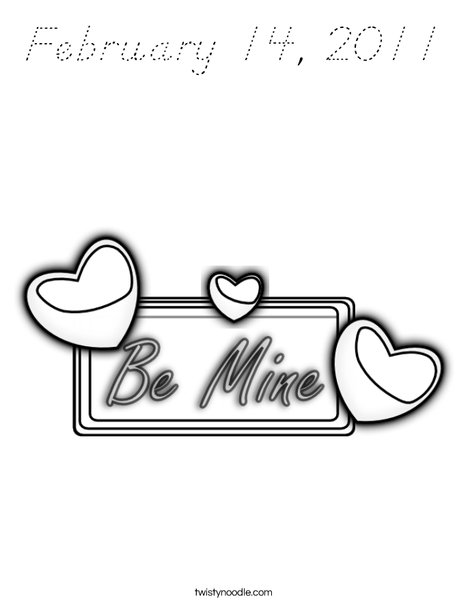 Be Mine Coloring Page