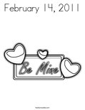 February 14, 2011 Coloring Page