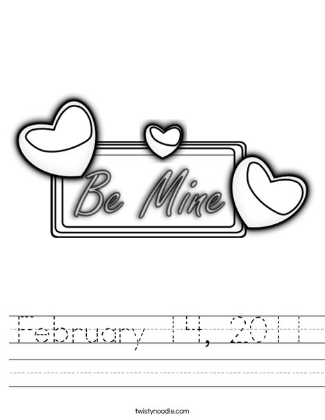Be Mine Worksheet