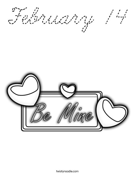 Be Mine Coloring Page