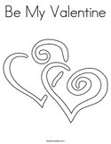 Be My Valentine Coloring Page