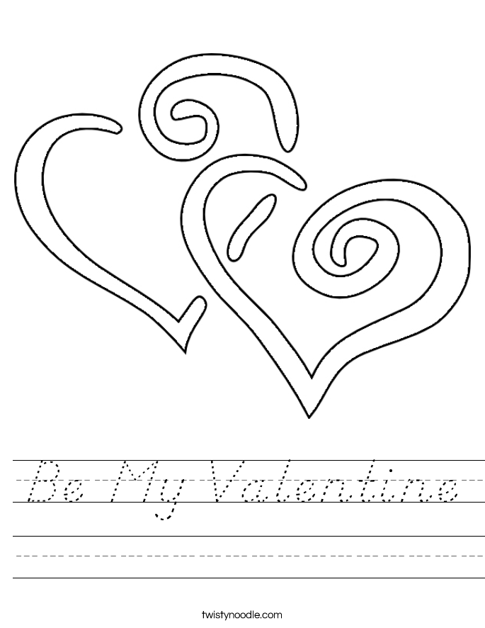 Be My Valentine Worksheet