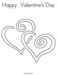 Happy  Valentine's Day Coloring Page