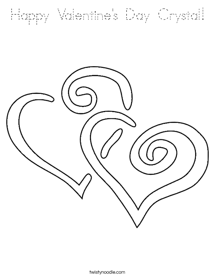 Happy Valentine's Day Crystal! Coloring Page
