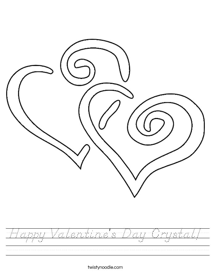 Happy Valentine's Day Crystal! Worksheet