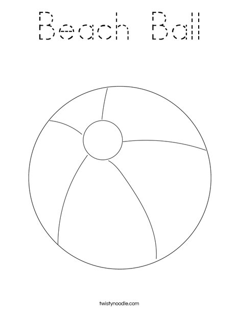 Beach Ball Coloring Page